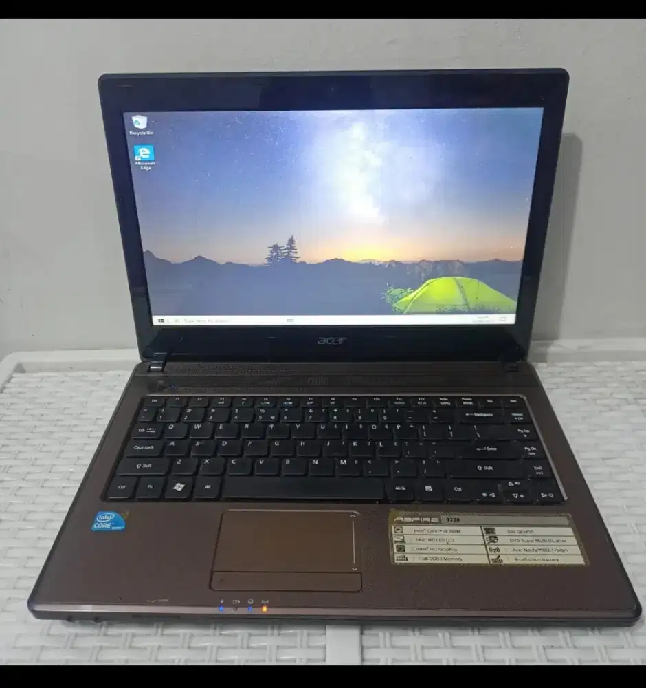 Laptop Acer Aspire 4738 Core I3 Ram 4 Normalan Tinggal Pake Aja