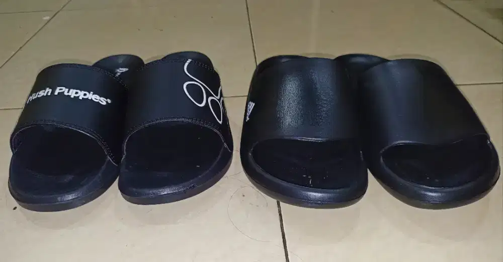 Dijual (2 sendal) sendal Hush Puppies & Adidas