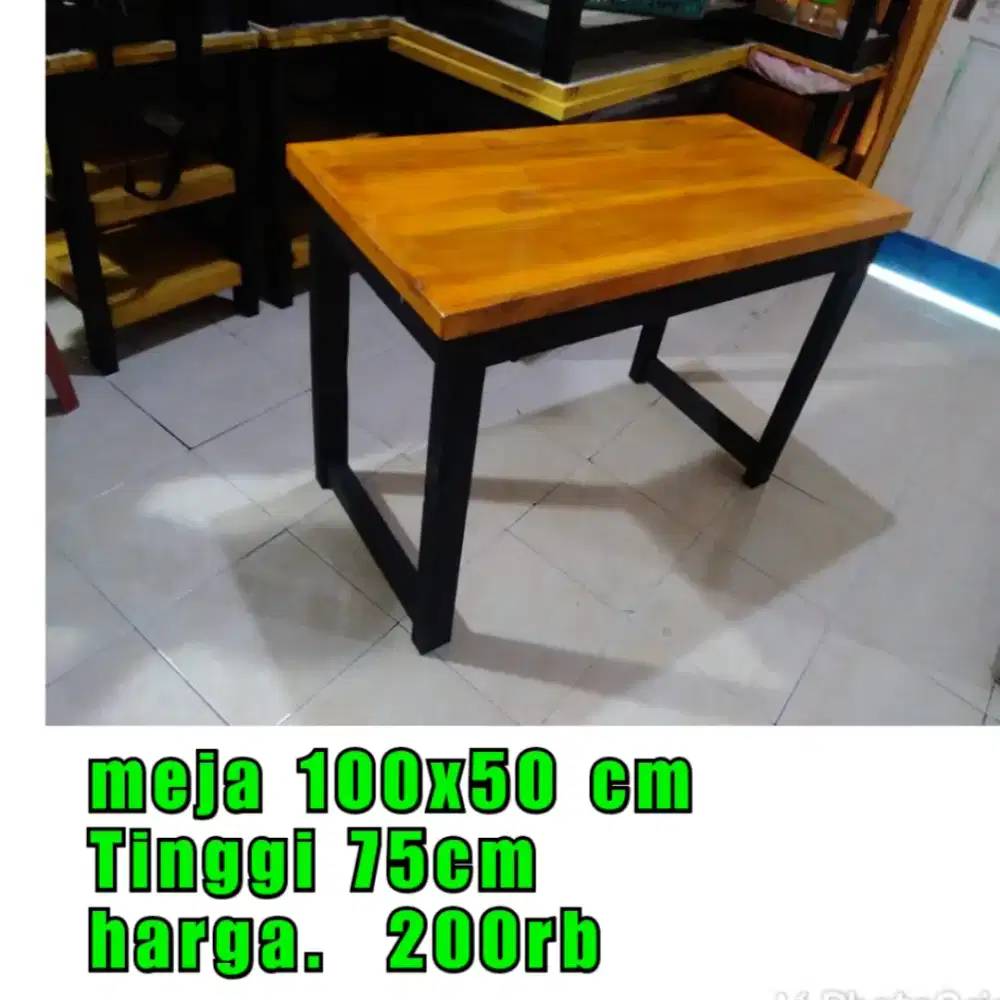 Meja belajar komputer, meja makan, meja dapur kompor, meja warung