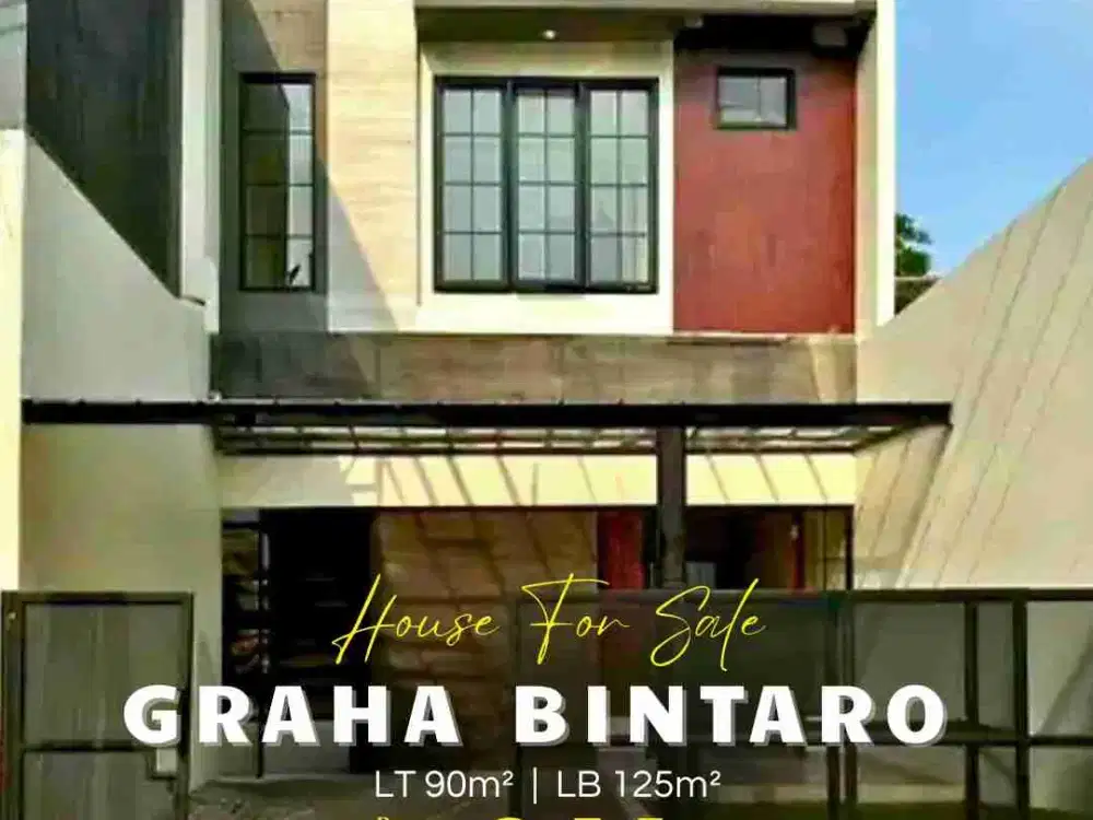 Rumah Baru Lokasi Strategis Siap Buni di Cluster Graha Bintaro Jaya Tangsel