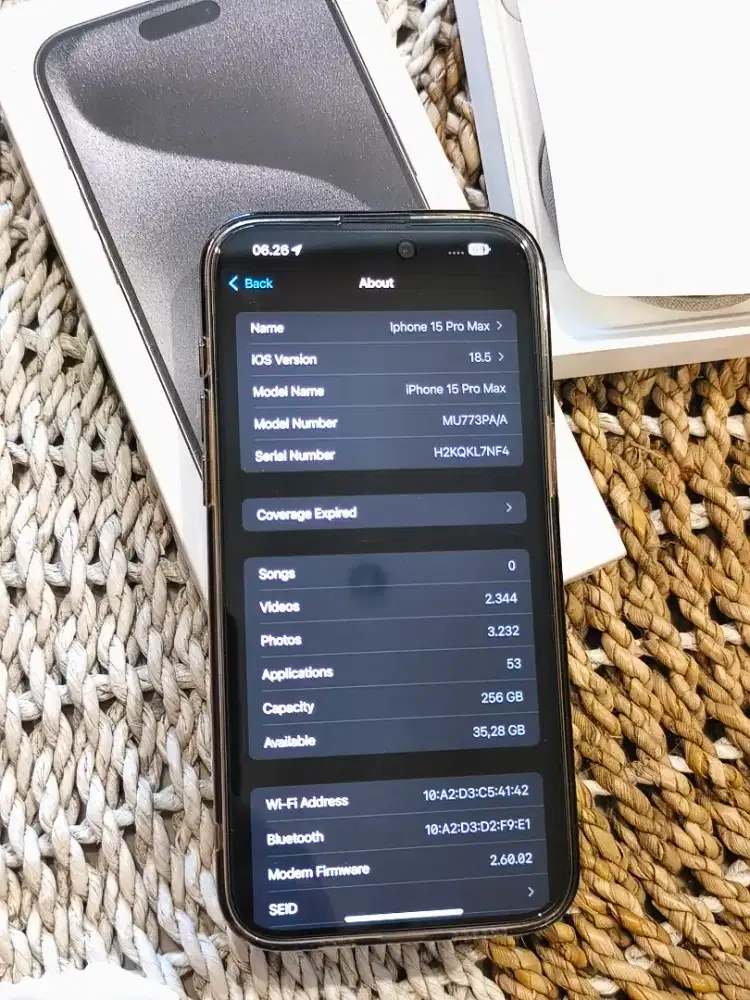 Iphone 15 Pro Max 256 GB Black Titanium - Ibox