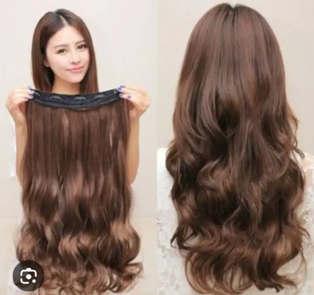 hair clip warna golden brown panjang 60