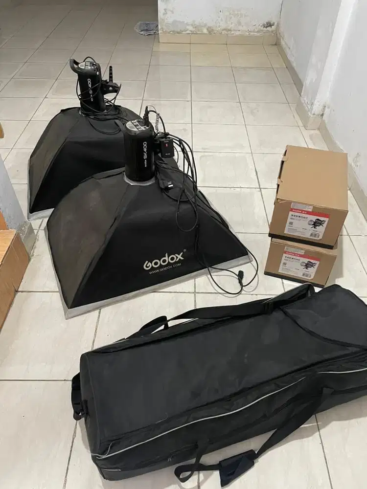 Softbox Lampu Studio Godox SK400