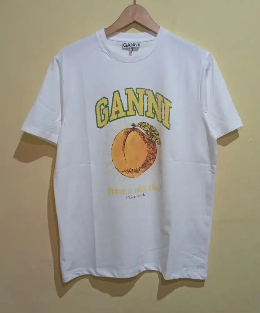 GANNI PEACH RELAXED TSHIRT