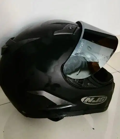 Full Face Helm NJS Black Doff Visor