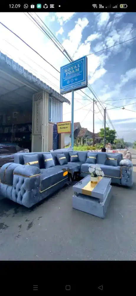 Kursi sofa minimalis kancing terbaru
