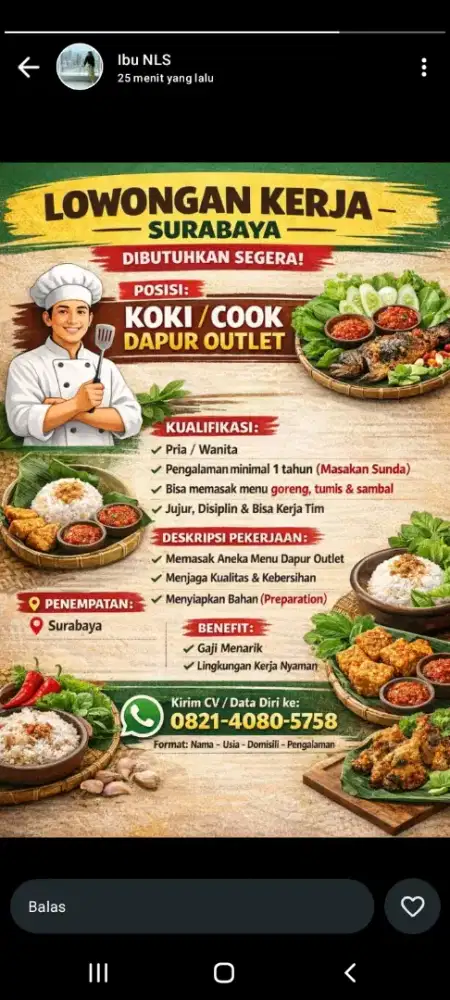 Loker untuk nasi liwet sunda