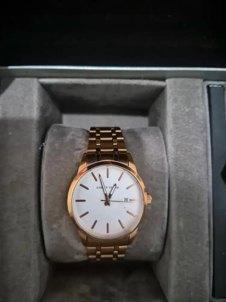 Jam Tangan Pria Christ Verra Rosegold