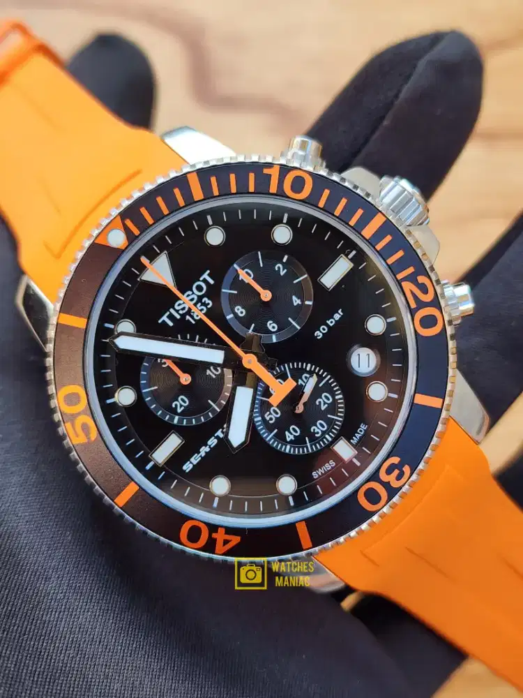 Jam Tangan Original Tissot Seastar 1000 Chronograph Swiss Fullset Box