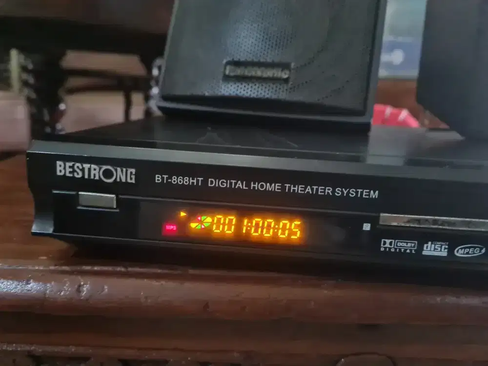 Ampli 150w 5.1 ada output sub dan center flashdisk MP3 DVD