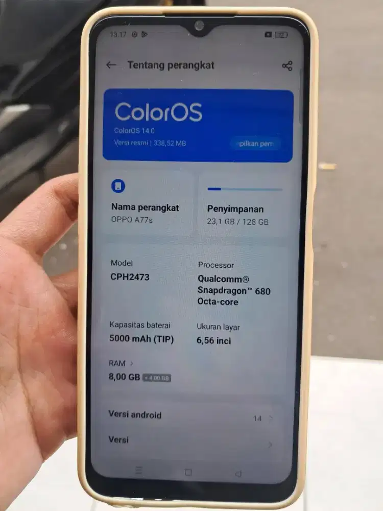 Oppo A77S Ram 8/128 Resi