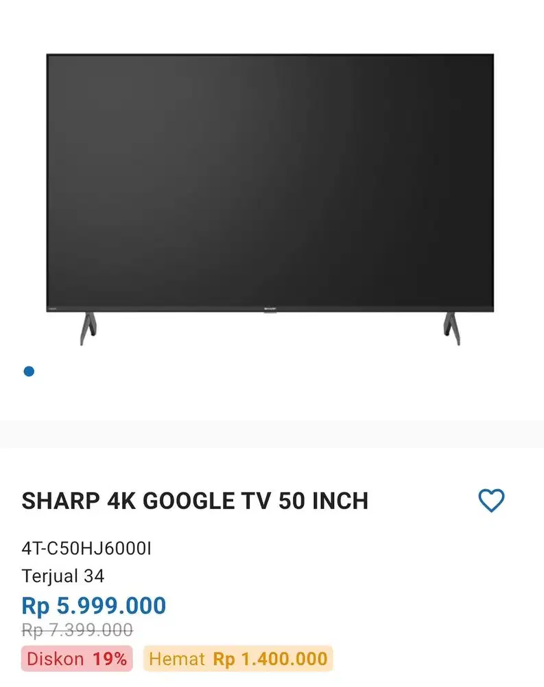 SHARP 4K GOOGLE TV 50 INCH