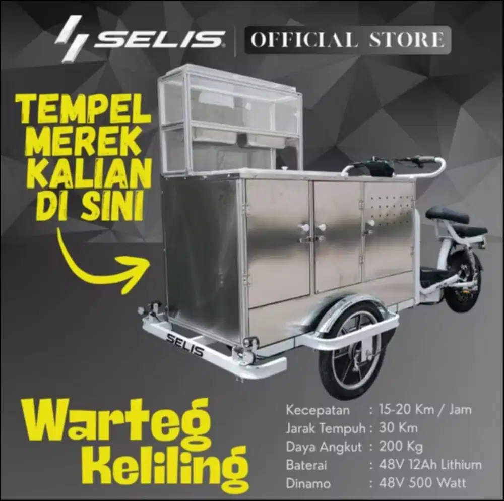 WARTEG KELILING DENGAN GEROBAK LISTRIK DARI SELIS