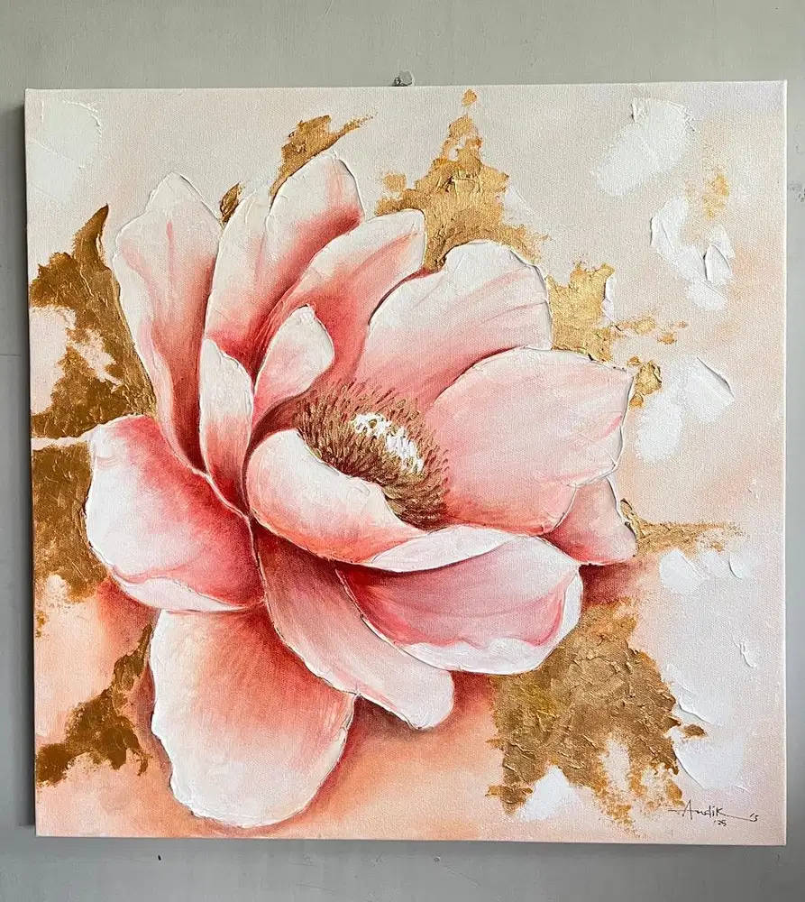 Lukisan BUNGA ABSTRAK 60x60 cm