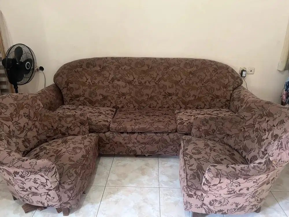 Sofa besar keluarga 5 seater kayu jati