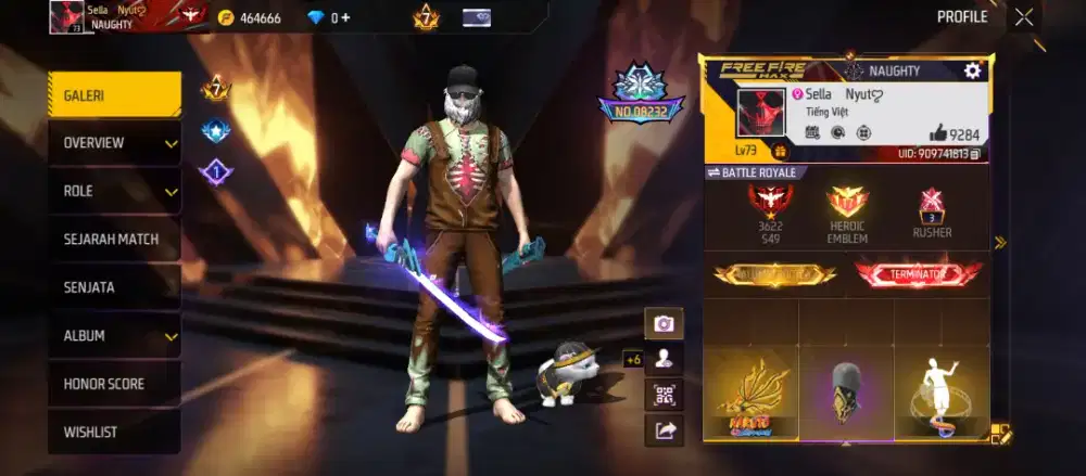 Akun game FF lokasi Teluknaga