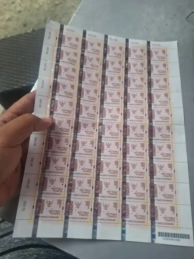 Materai 50 lembar masih baru