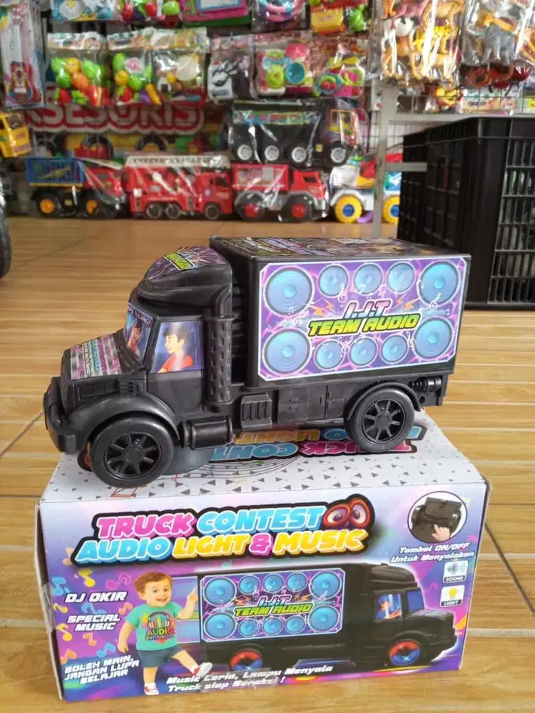 mainan anak truk audio baterai