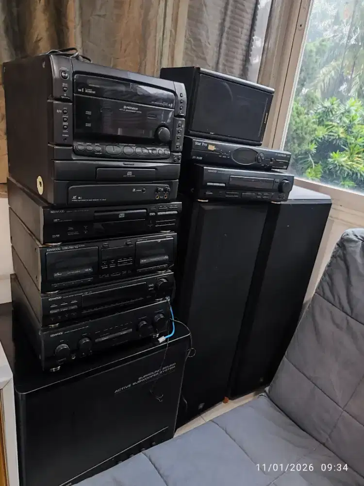 Paket Audio Vintage Pioneer & Kenwood + Speaker & Subwoofer