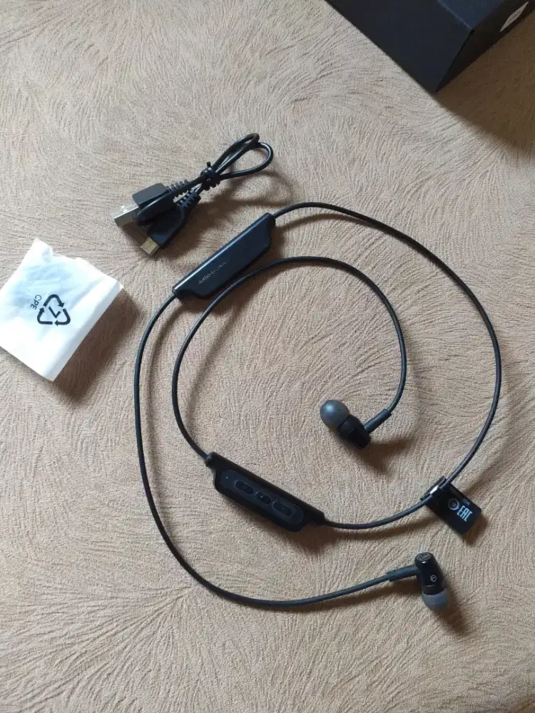 headset bluetooth audio technica ATH-CLK100BT original bkan sony jabra