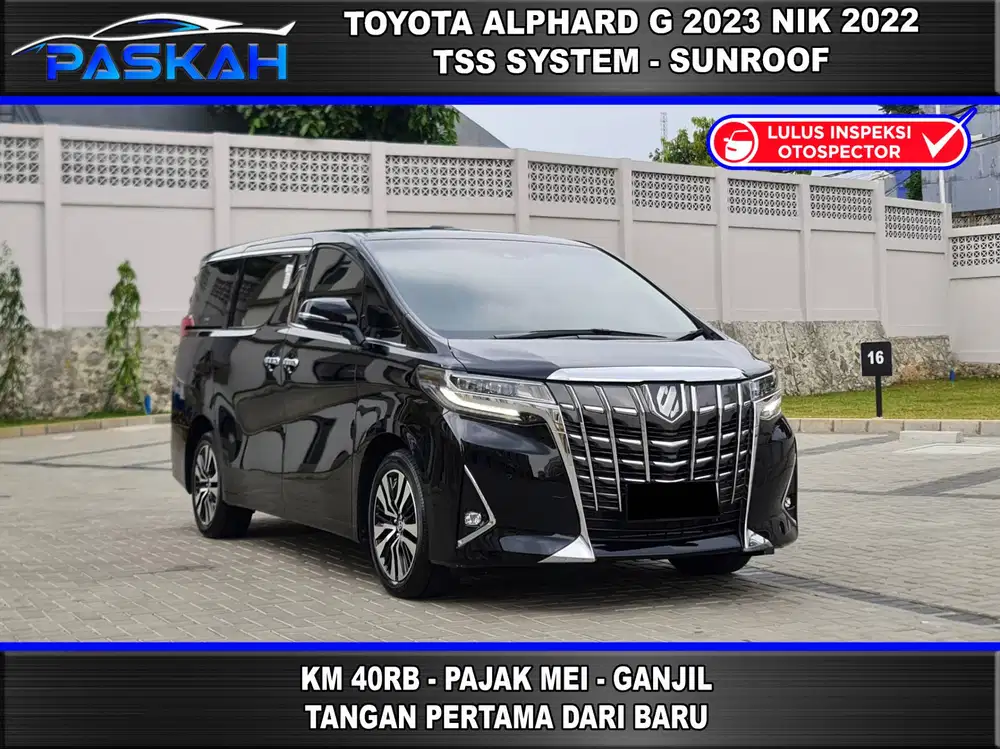 TAX=Mei Km=40k, Bunga=4% Toyota Alphard G Atpm 2023 Alphard G 2022