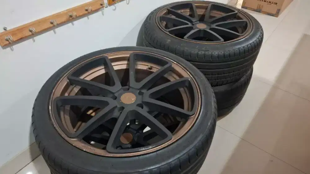 1Set Velg Rotiform USA Original Ring 20inch Bronze Black +Ban Accelera