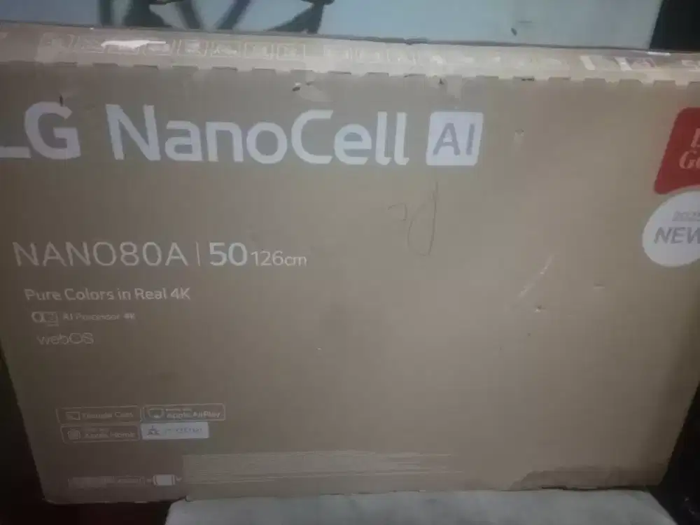 Jual kardus bekas TV 50inc merk LG masih ada Styrofoam lokasi Bintaro