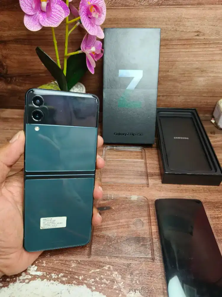 Samsung z flip 3 green mulus fullset original garansi resmi sein