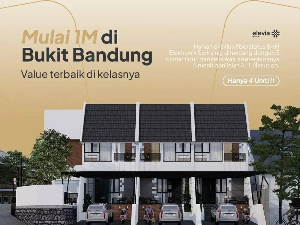 Hanya 4 Unit Rumah Modern Bandung 3 Kamar Tidur