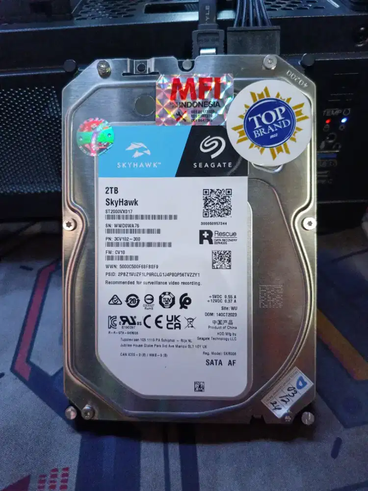 Seagate Skyhawk 2tb - Hdd For Cctv & Pc Garansi Resmi