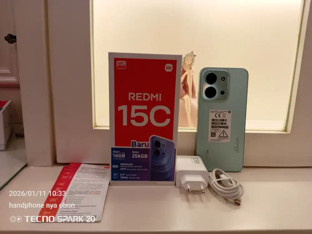 Jual cepat redmi 15c 8/256
