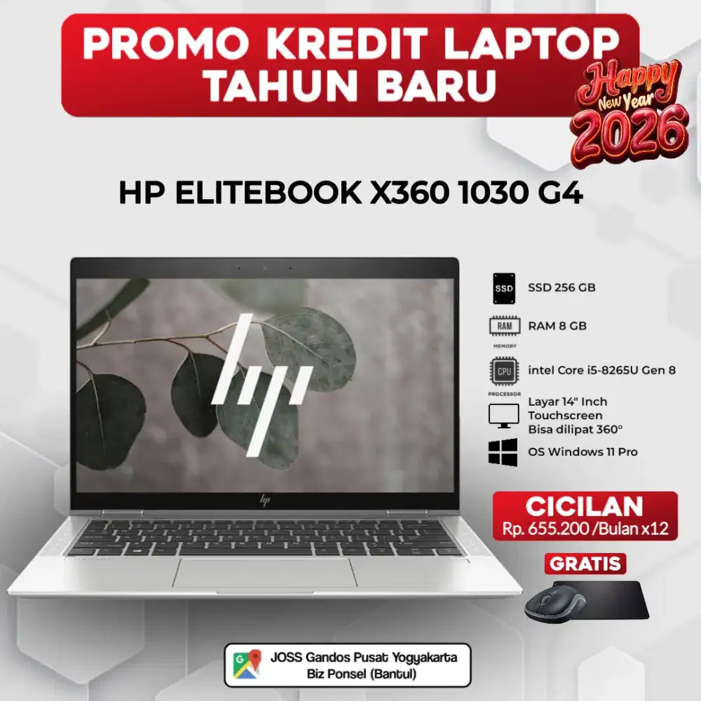 BISA KREDIT LAPTOP TANPA DP | HP ELITEBOOK X360 CORE I5 GEN 8