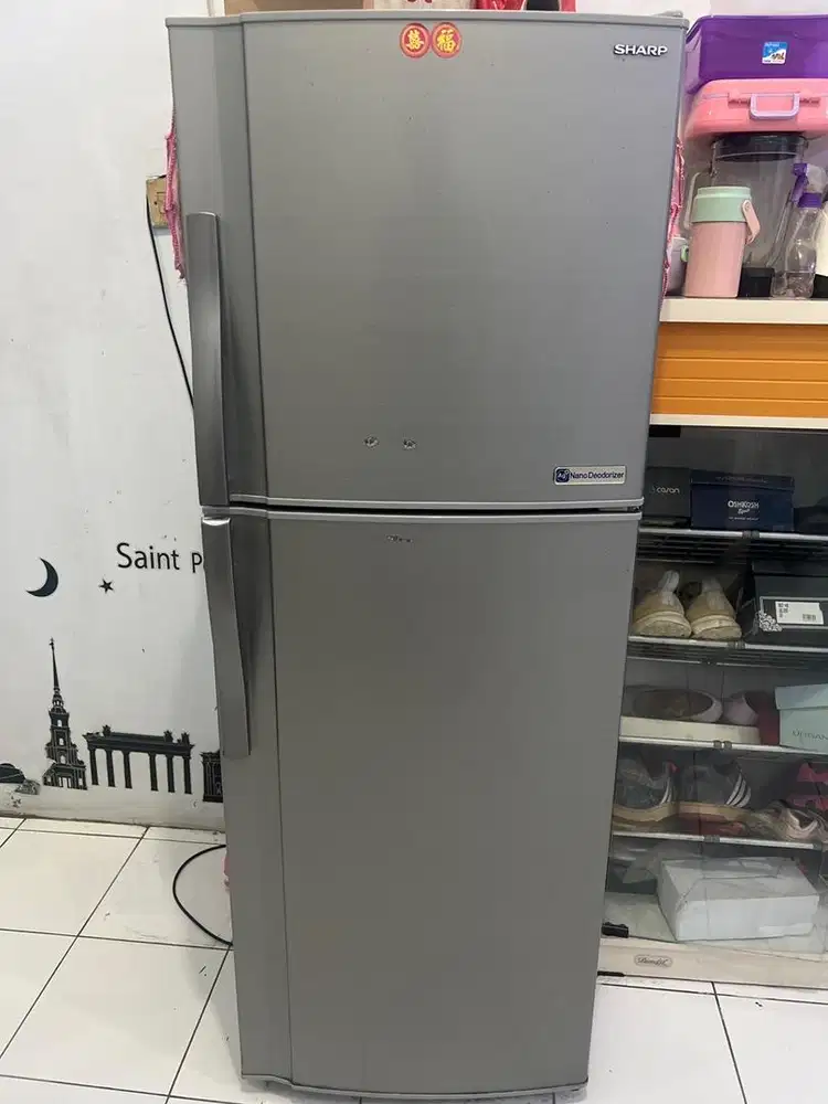 kulkas sharp 2 pintu nano deodorizer