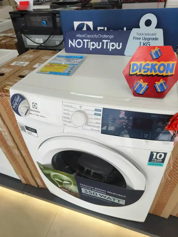 Cicilan Mesin cuci Electrolux 8kg bebas 2 bulan cicilan