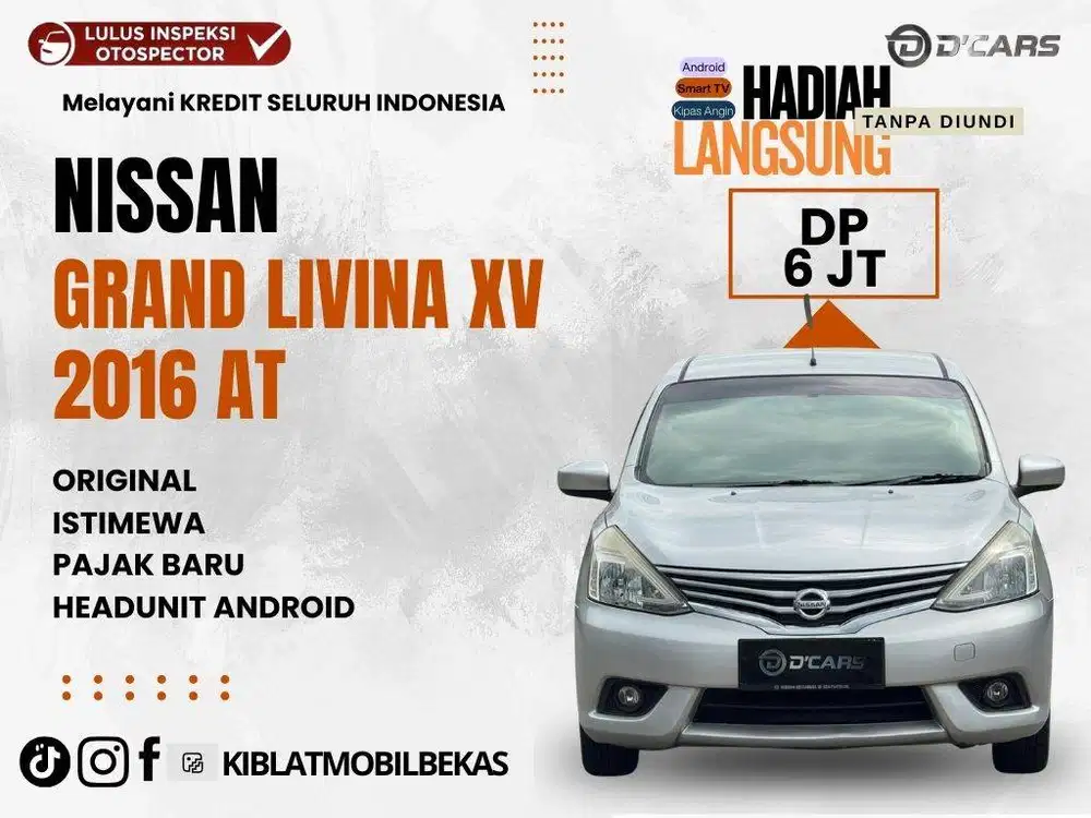 NISSAN GRAND LIVINA XV 2016 PAJAK BARU ORIGINAL