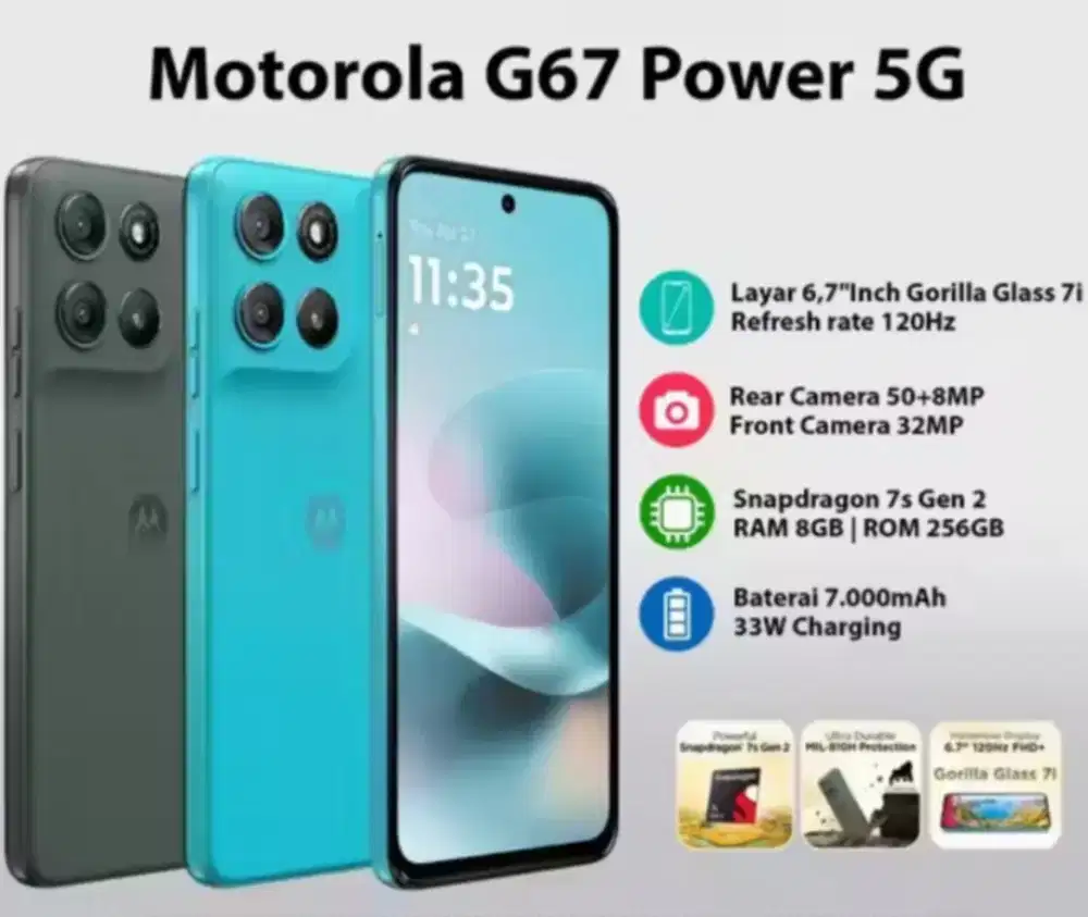 Motorola Moto G67 Power 5G 8/256 BNIB Garansi Resmi Indonesia