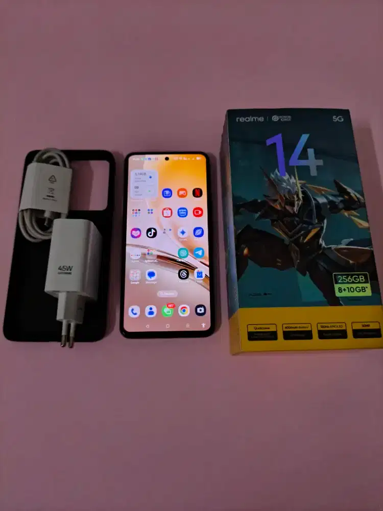 Realme 14 5G 8/256 GB Warna Titanium Sangat Muluss Fullset Orian