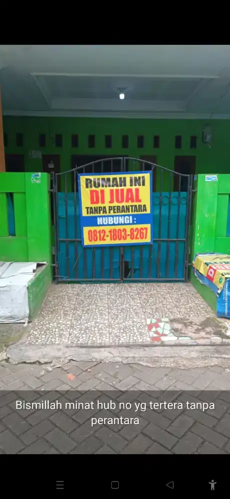 Di jual rumah tanpa perantara