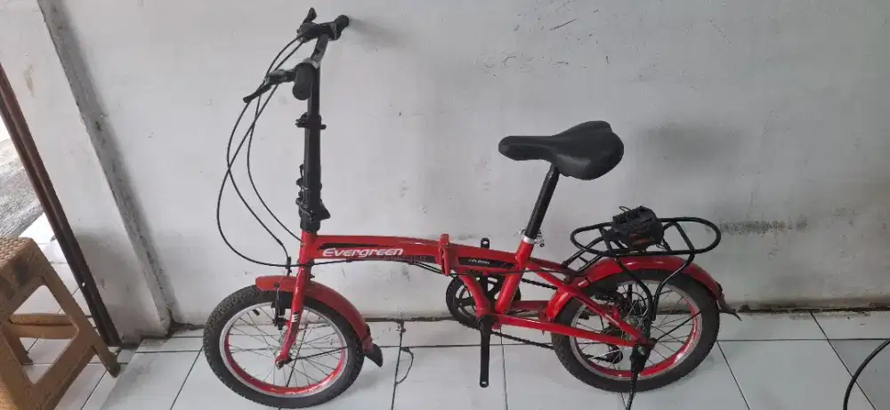 Jual sepeda lipat evergreen ring 16 inc 7 speed