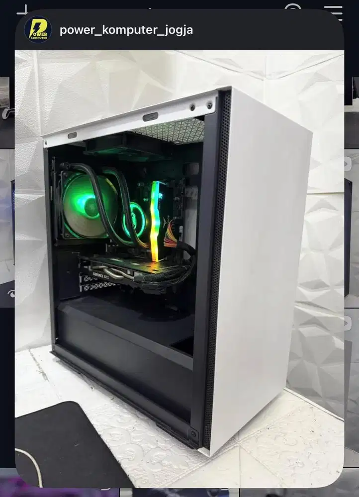 PC intel i3 9100f vga 4gb ram 8gb ssd 128gb aio cooler psu 500w mantap