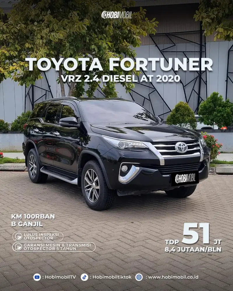 Fortuner VRZ 2.4 disel at 2020 garansi mesin transmisi 5th