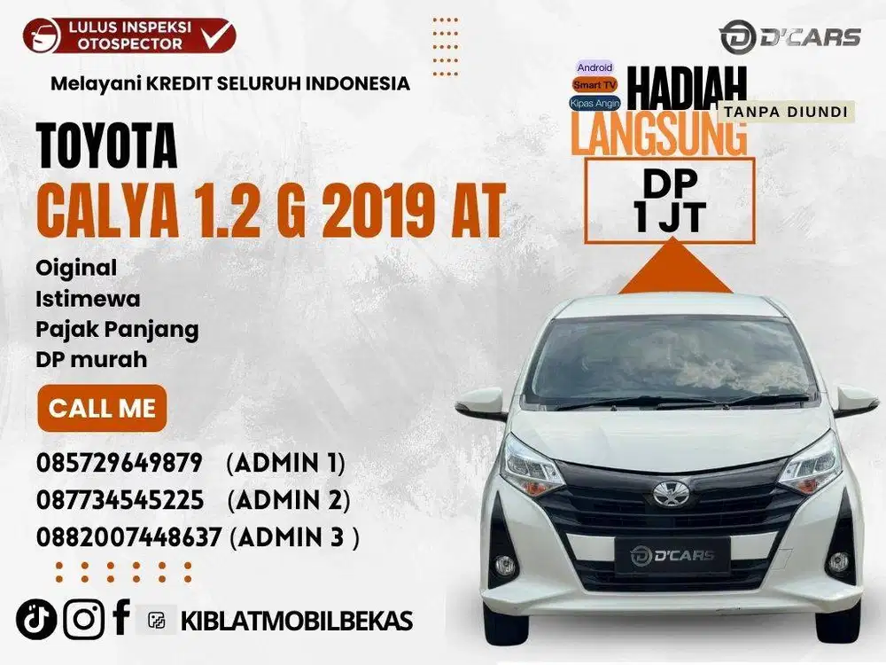 TOYOTA CALYA 1.2 G 2019 MATIC ORIGINAL ISTIMEWA