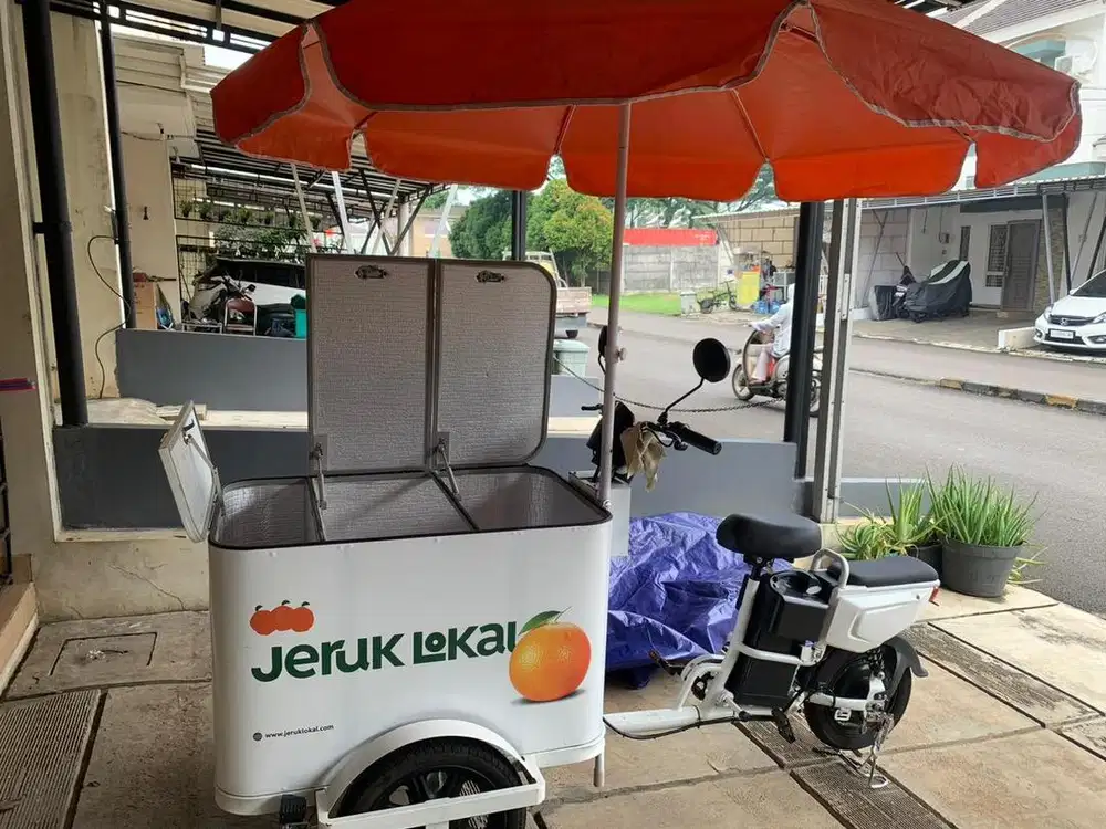 Dijual sepeda listrik dan gerobak