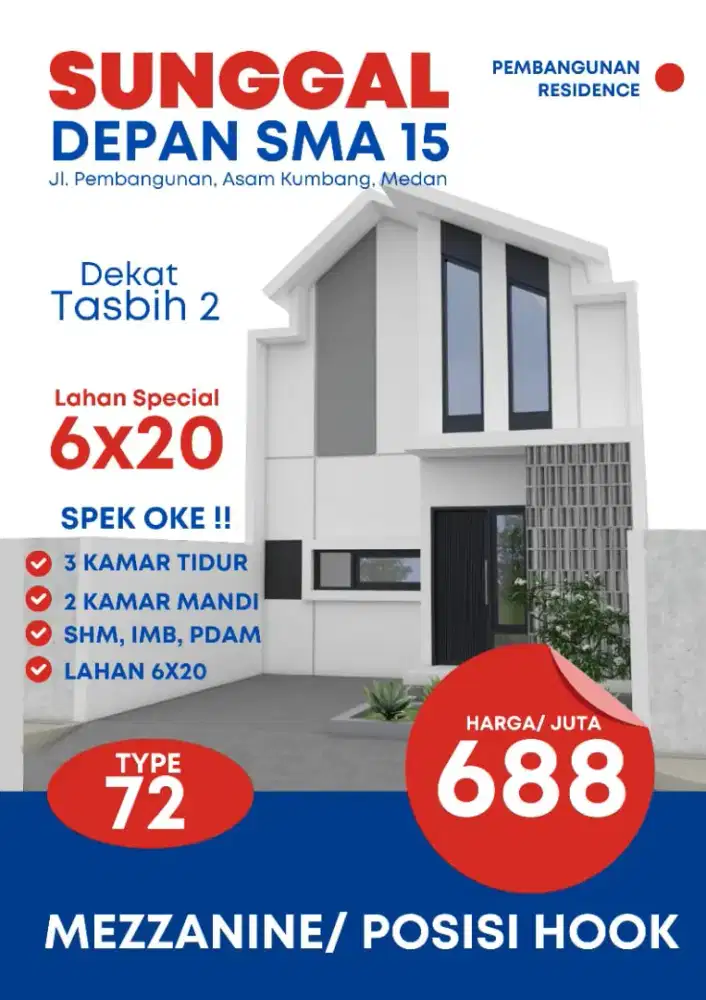 PEMBANGUNAN RESIDENCE HANYA 3 UNIT 6x20