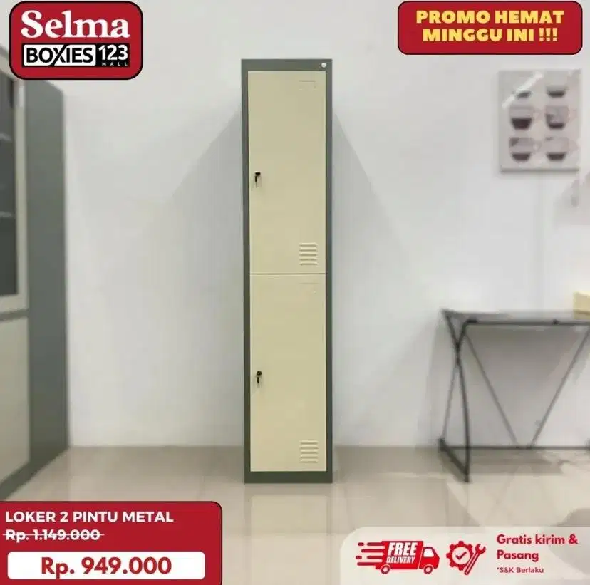 Loker besi 2 pintu selma