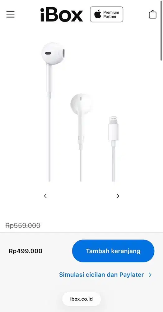 Headset iphone original