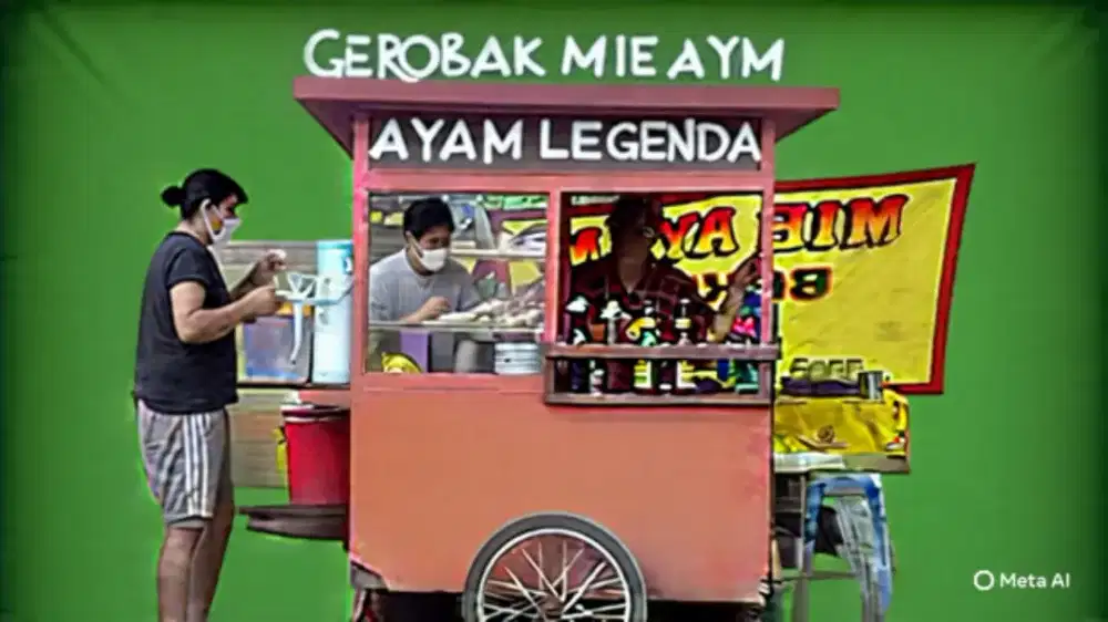 Tukang jual mie ayam di kantin UNPAM 2