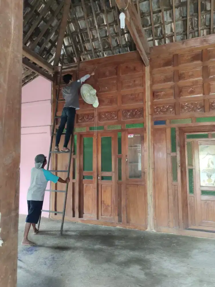 Patanagaring kayu jati lawas tinggi 3,6m istimewa