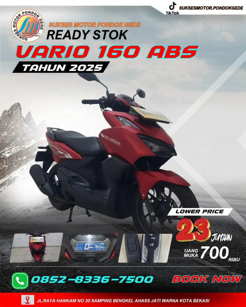 DP 700 RIBU HONDA VARIO 160 CBS TAHUN 2025 SYARAT KREDIT KTP DAN KK