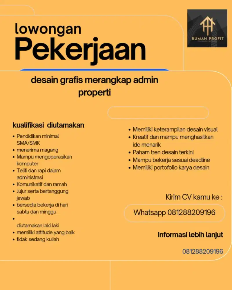 Lowongan Admin Property
